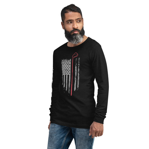 Grunge American Golfer Unisex Long Sleeve Tee - Mainstream Freedom